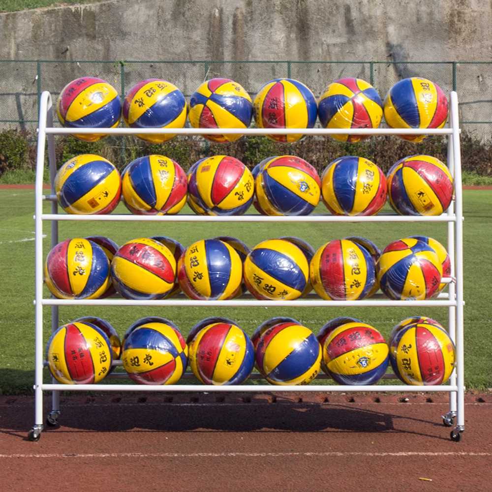볼 보관함 이동식 농구공 축구공 체육관 선반 카트 82x38x112 - 상세 이미지 5