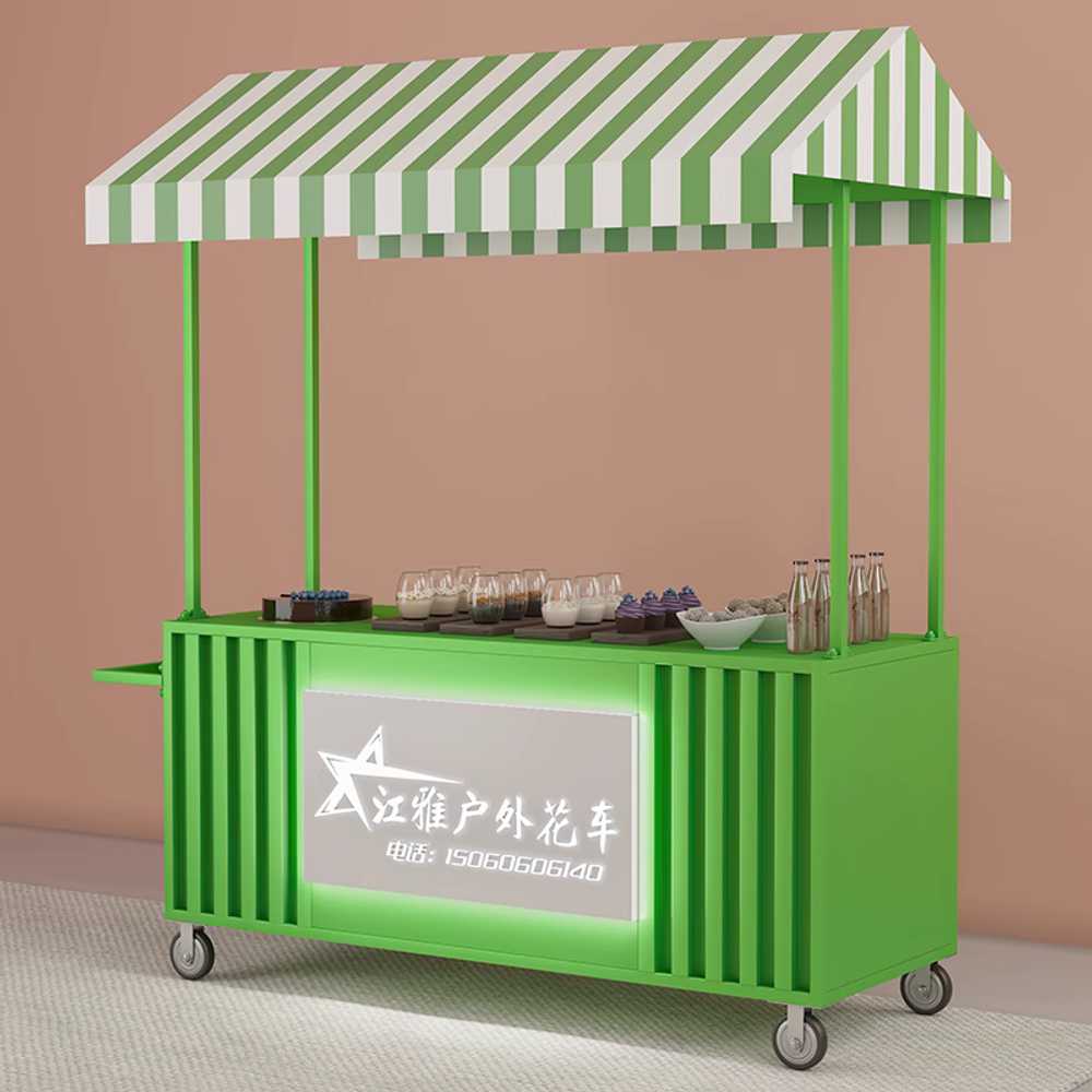 야외 고급 가판대 축제 행사 노점 이동식 매대 부스 130x60x200 - 상세 이미지 3