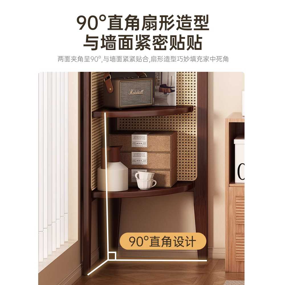모서리 수납장 삼각장 소파옆 거실 용품 침실 벽 코너 장식장 이미지 6