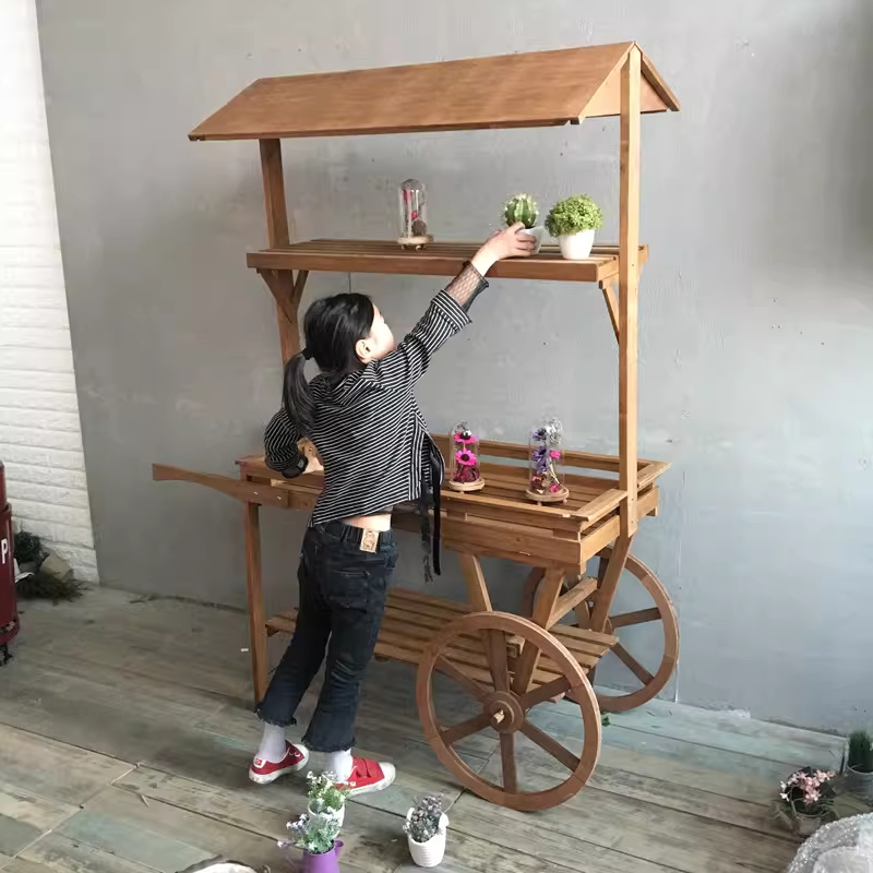 원목 화분 진열대 발코니 식물 다육이 정리 선반 받침대 - 상세 이미지 3