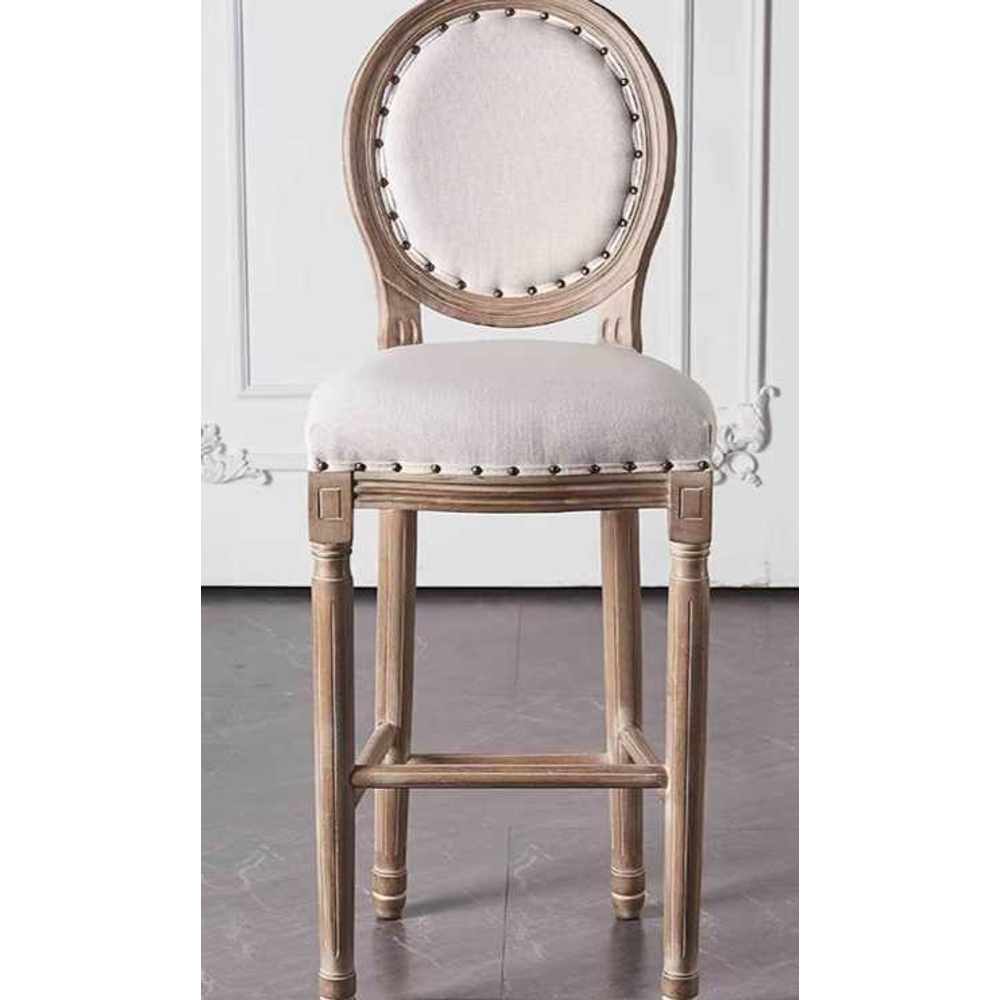 유럽풍 바체어 등받이 식탁 다이닝 홈바 엔틱 의자 75cm - 상품 이미지