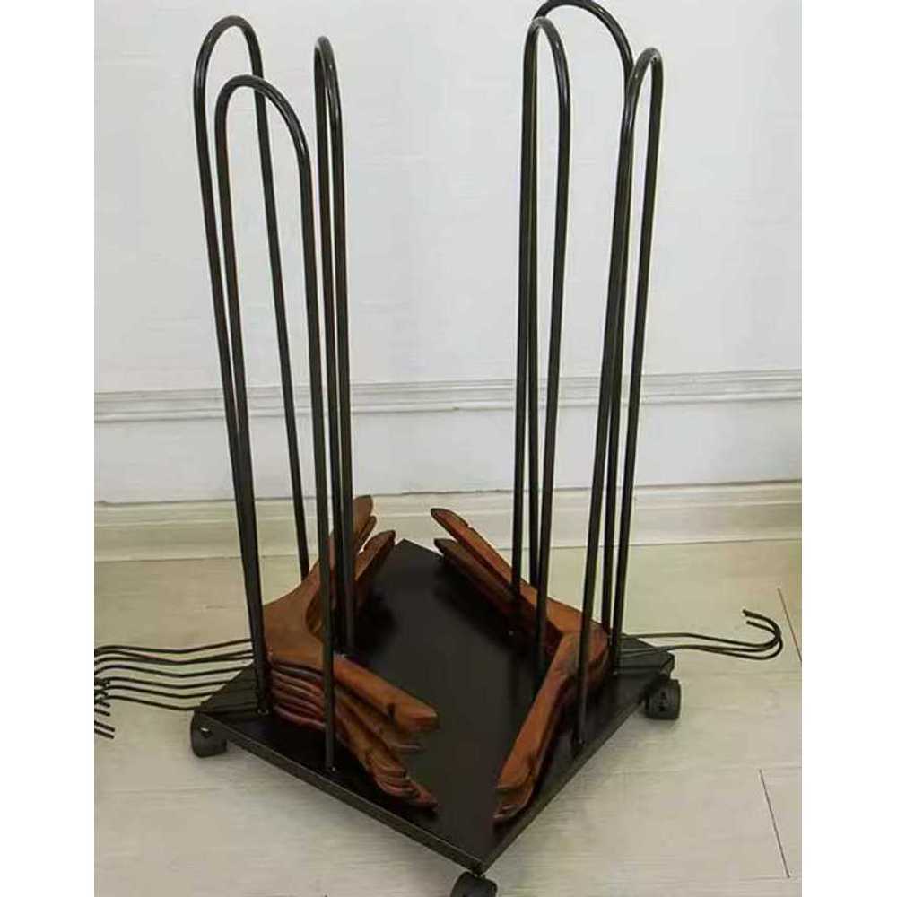 대용량 옷걸이 정리대 의류 이동식 용품 철제 매장 카트 A - 상품 이미지