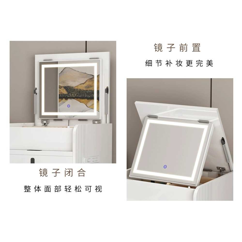 led 화장대 미니 서랍장 수납식 용품 터치 침실 조명 콘솔 40cm - 상세 이미지 5