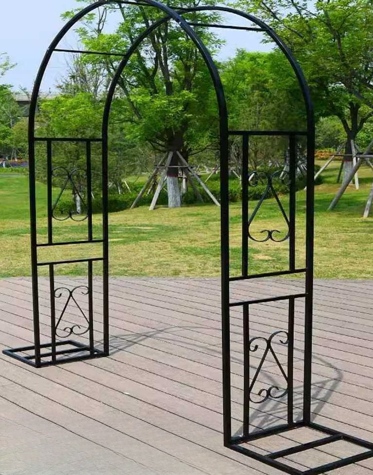 넝쿨 식물 지지대 아치형 야외 정원 장미 등반대 1.4x2.3mx40cm - 상품 이미지