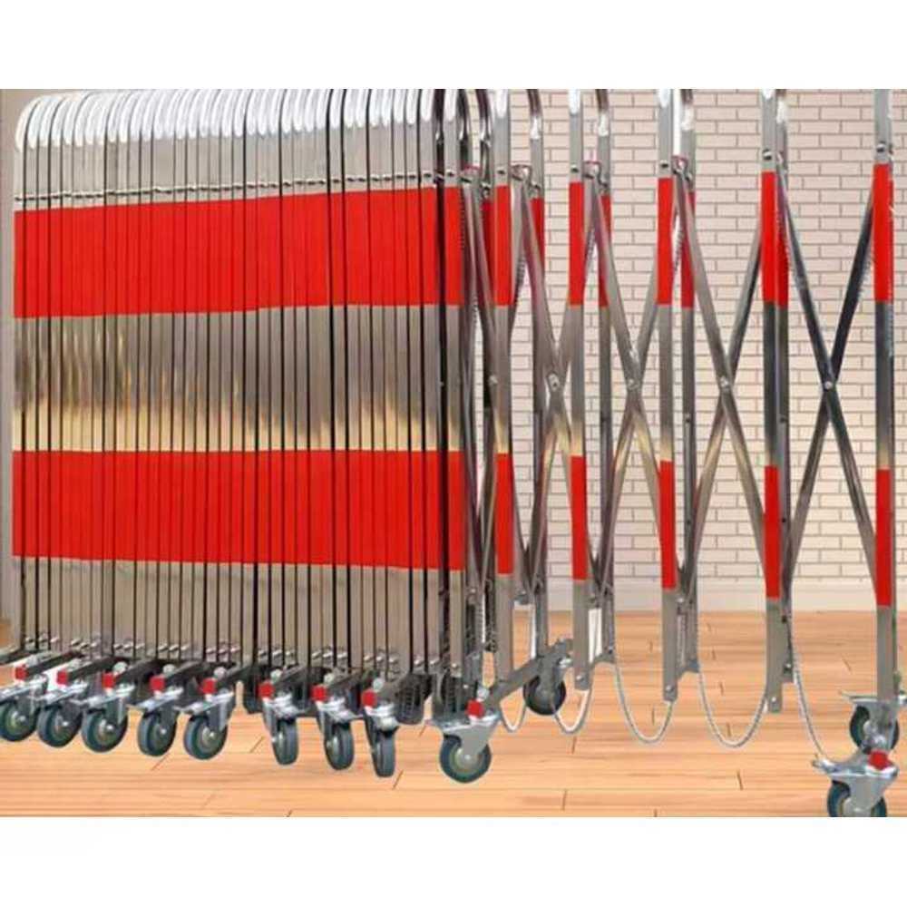 스텐 자바라 대문 스테인리스 이동식 가드레일 펜스 1.1mx2m - 상품 이미지