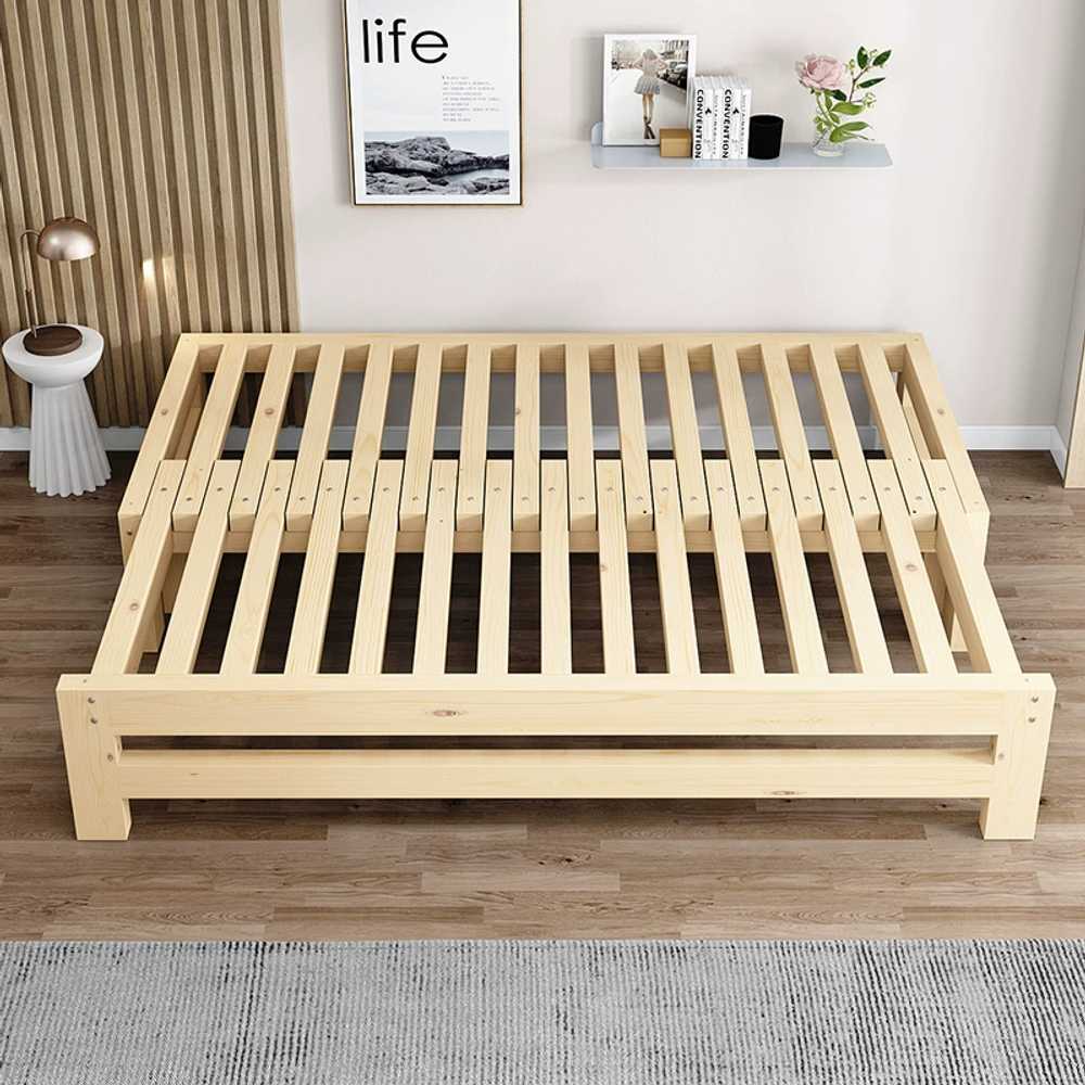 침대 연장프레임 보조 베드 원목 용품 확장 틀 프레임 폭60cm - 상세 이미지 4