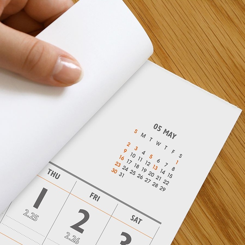 2027년 벽걸이달력 A4 낱장 벽 달력 27년 레트로 포스터 캘린더 음력 절기 이미지 8