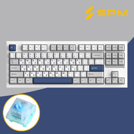 SPM키보드 몽돌키보드 PL87W 화이트, 이슬축