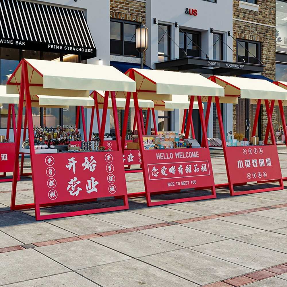 야시장 행사부스 플리마켓 홍보 선반 가판대 행사매대 120cm - 상세 이미지 3