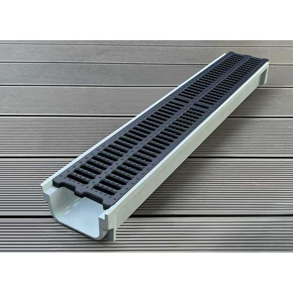 주방 바닥 배수트렌치 U자형 PE커버 야외 우수관 덮개 11x4x60cm - 상품 이미지