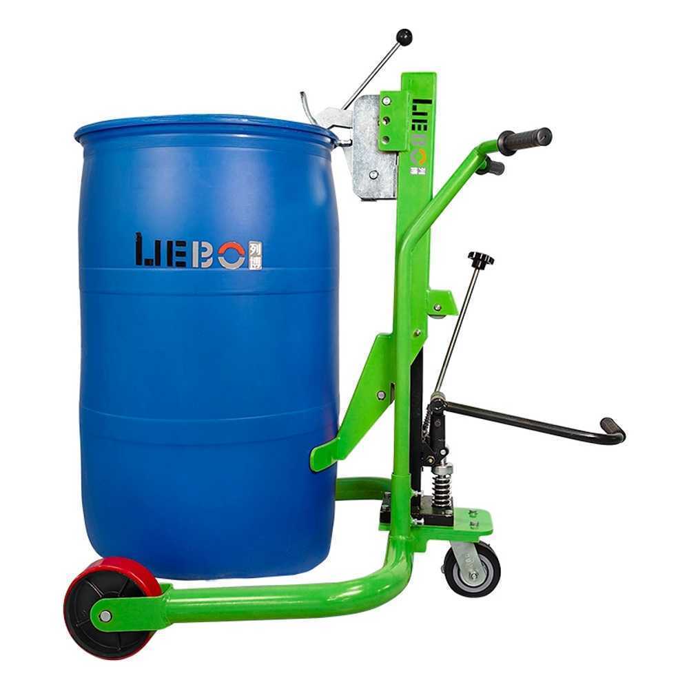 유압 드럼리프트 철제 드럼통 오일통 옮기기 운반기 350KG 25CM - 상품 이미지