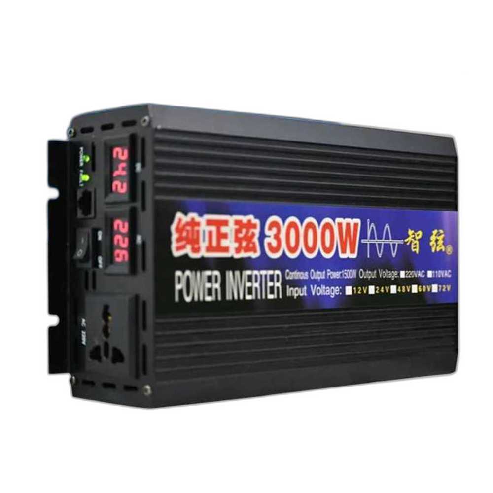 순수정현파 인버터 차박 캠핑 낚시 자동차 카라반 3000W 12V - 상품 이미지