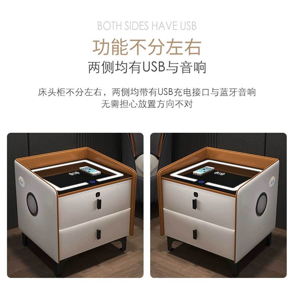 usb협탁 무선충전 led조명 스마트 침실 무드등 테이블 모델A - 상세 이미지 2