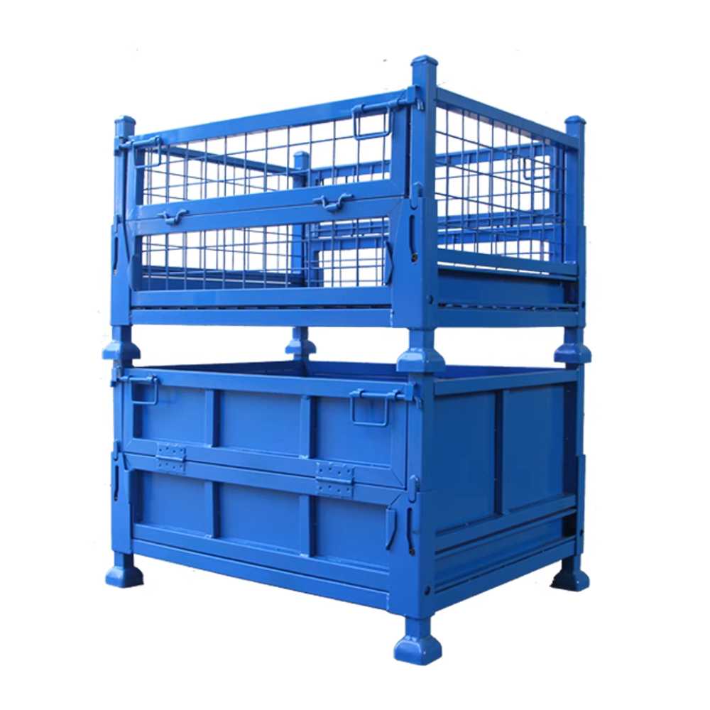 파레트 카트 매쉬 화물 철제 물류 창고 보관함 80x60x60 폴딩 이미지 6