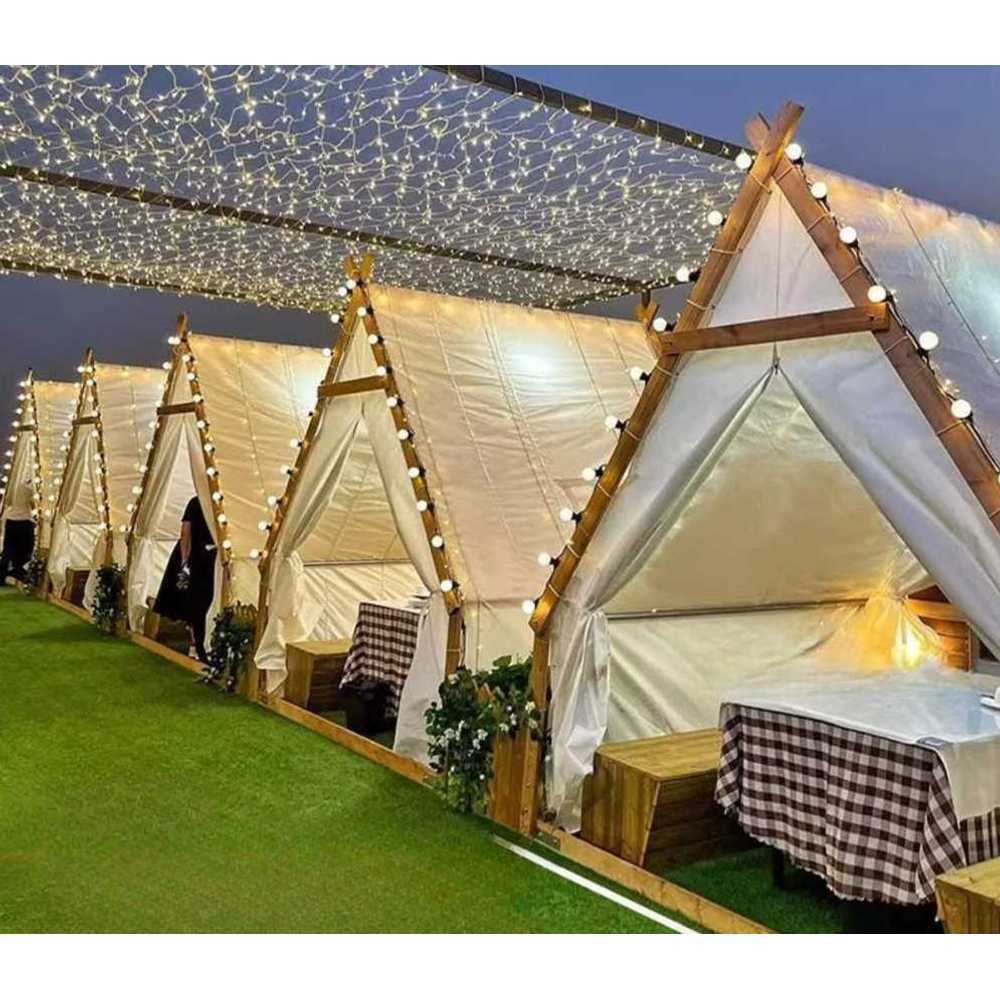 삼각텐트 야외 테라스 인디언 마당 부스 카페 바비큐 2x2m - 상품 이미지