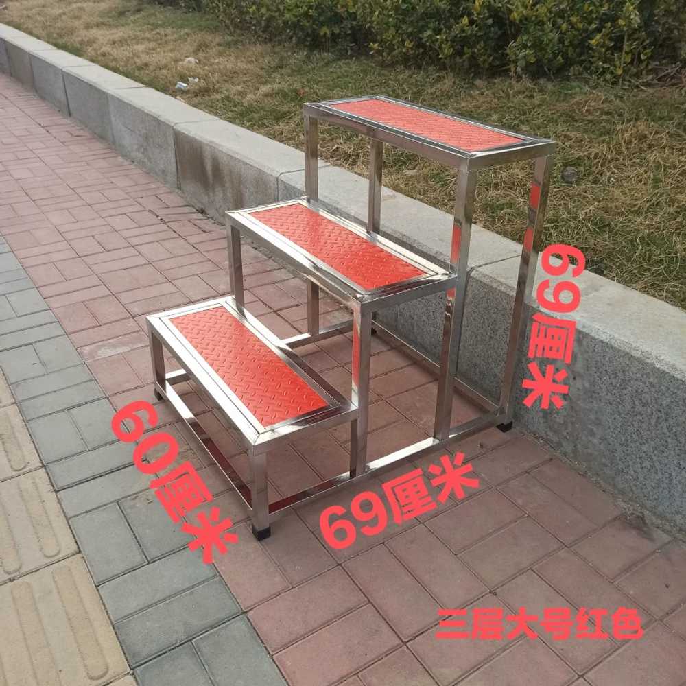 사다리 발판 3단 세차용 작업대 이동식 철제 계단 - 상세 이미지 5