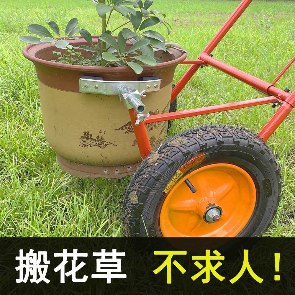 농업용 대형화분 운반 카트 끌차 꽃집 화훼농장 수레 250mm - 상세 이미지 2