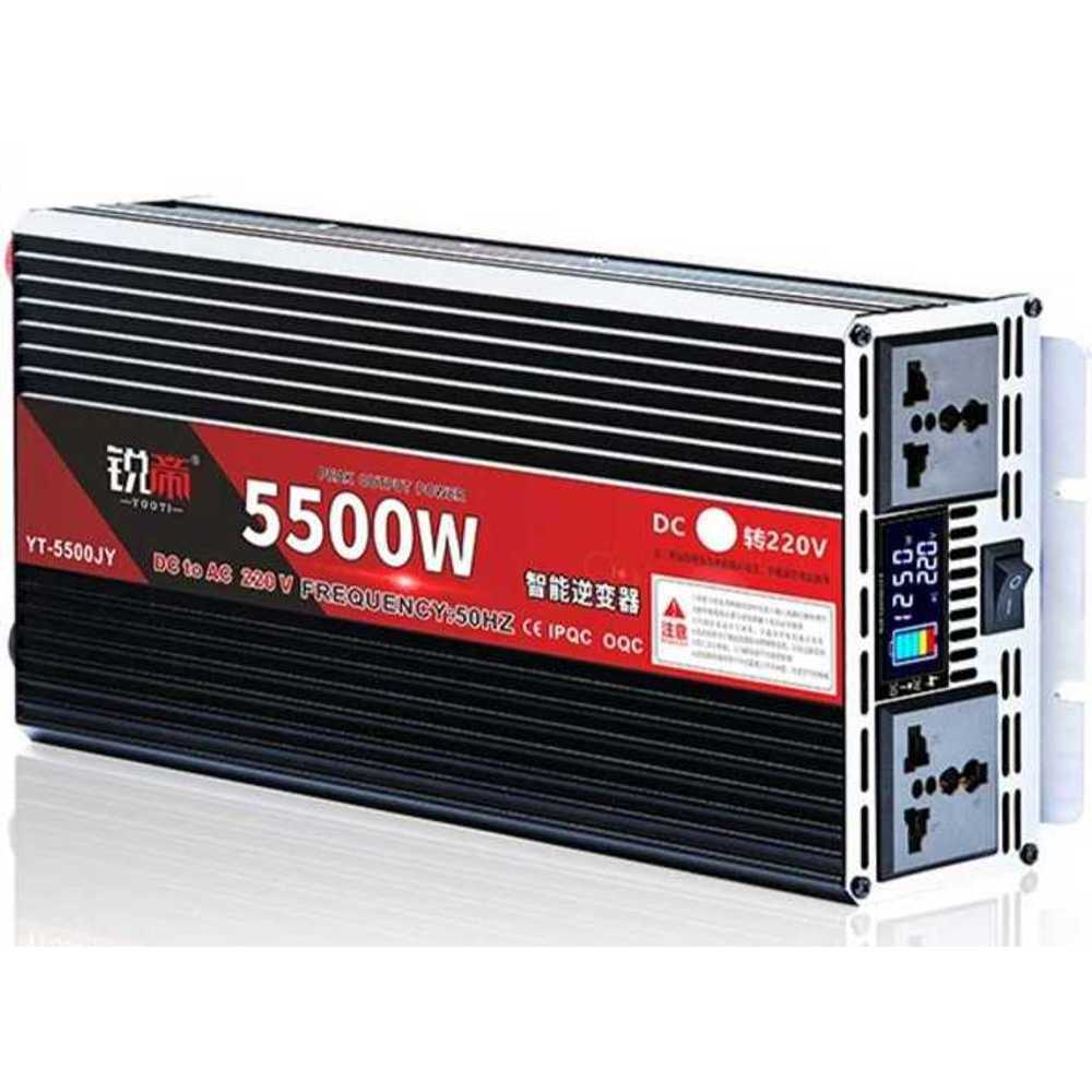 차량용 캠핑 인버터 순수정현파 차박 캠핑 충전기 5500W 12V - 상품 이미지