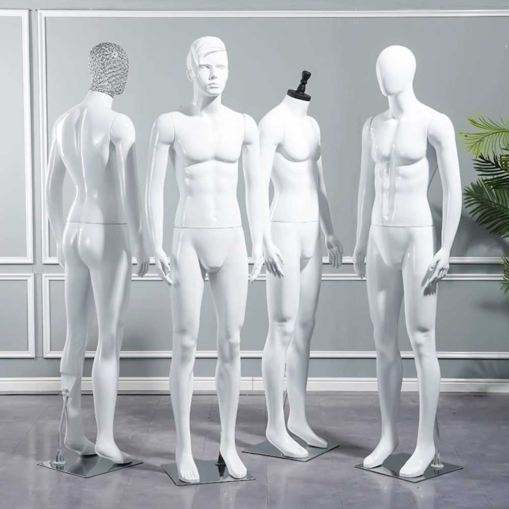 남성 전신 마네킹 옷걸이 전시 행거 수트 마네킨 반신 달걀헤드 - 상세 이미지 3