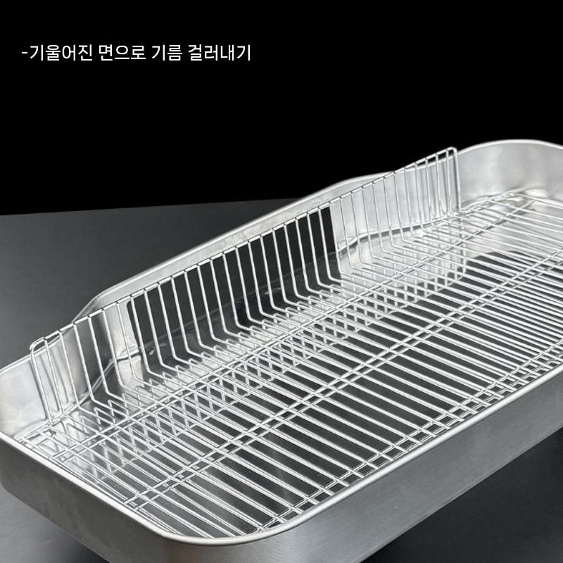 유닛선반 오일 팬 와이어선반 수납랙 철제 선반 스테인리스 2피스 소형 - 상세 이미지 5