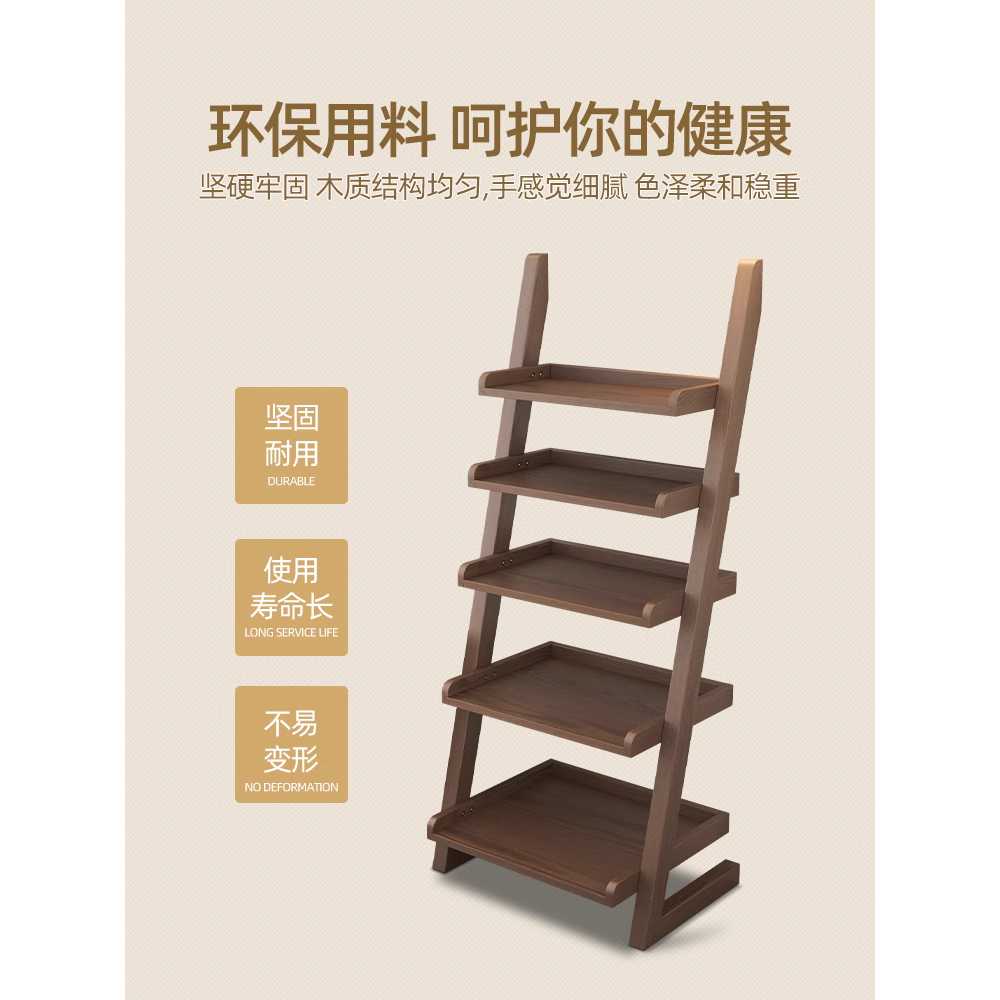 모듈 가구 책장 원목 거실 서재 침실 벽 다층 선반 45cm 4단 - 상세 이미지 4