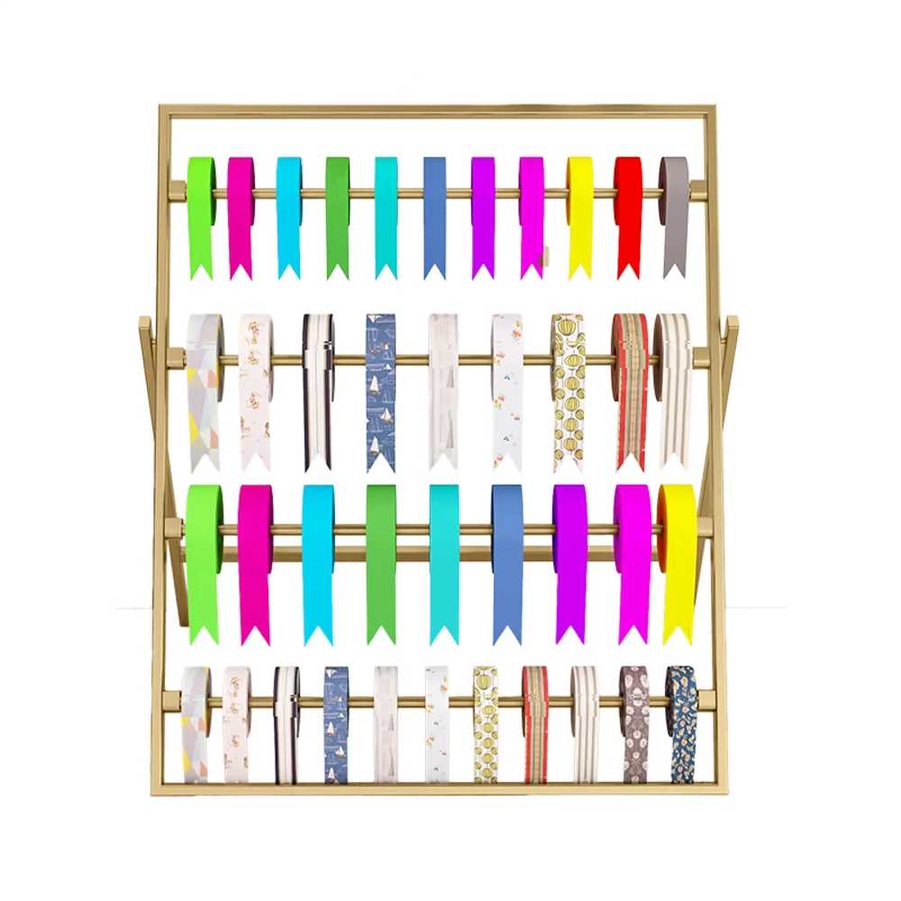 탁상형 리본 랙 4단 꽃가게 공단 주자 포장 리본 행거 45x35x58 이미지 6