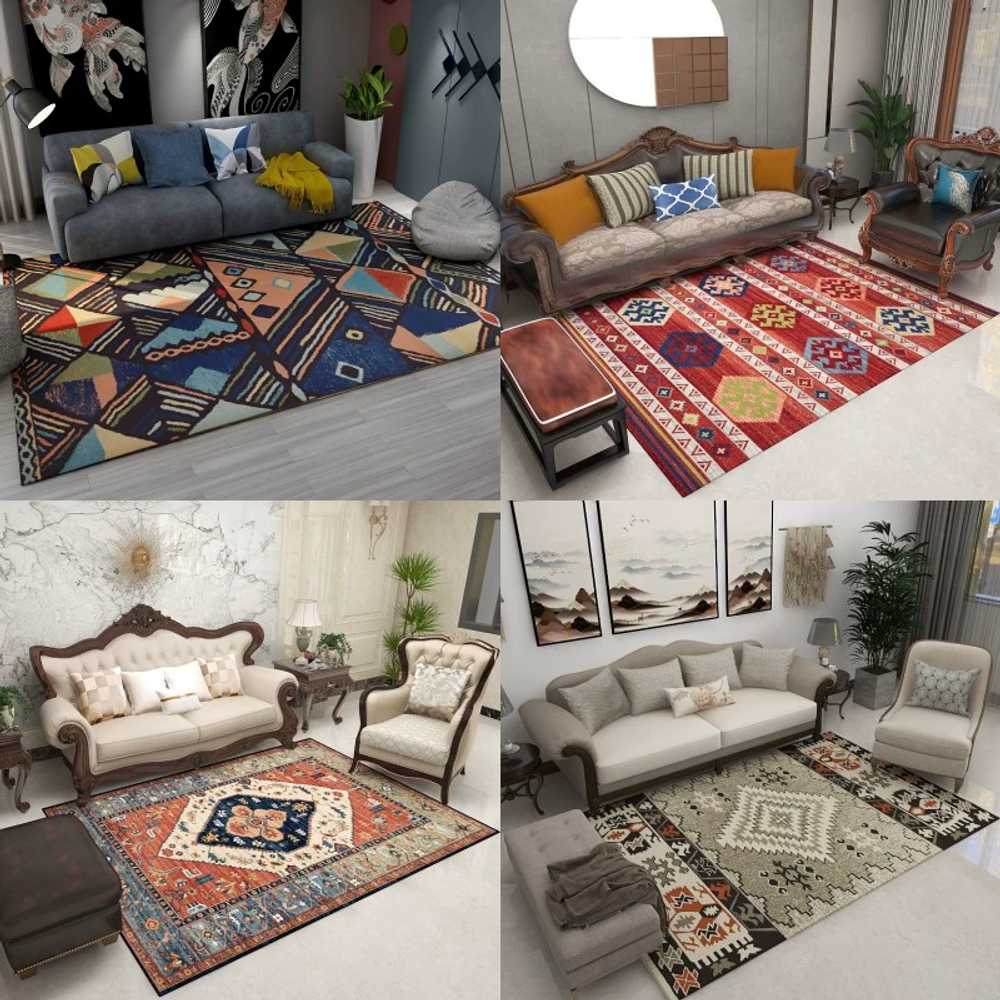 거실 패턴 양탄자 특대형 북유럽 엔틱 침실 러그 카펫 250X300cm - 상세 이미지 3