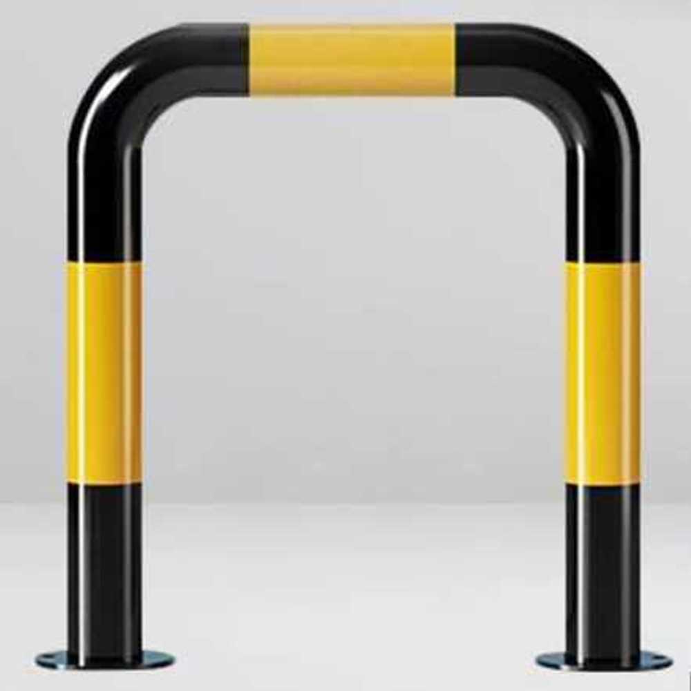 U 볼라드 철기둥 안전바 주차 블럭 안전 통제 76x500x600x1.2 - 상품 이미지