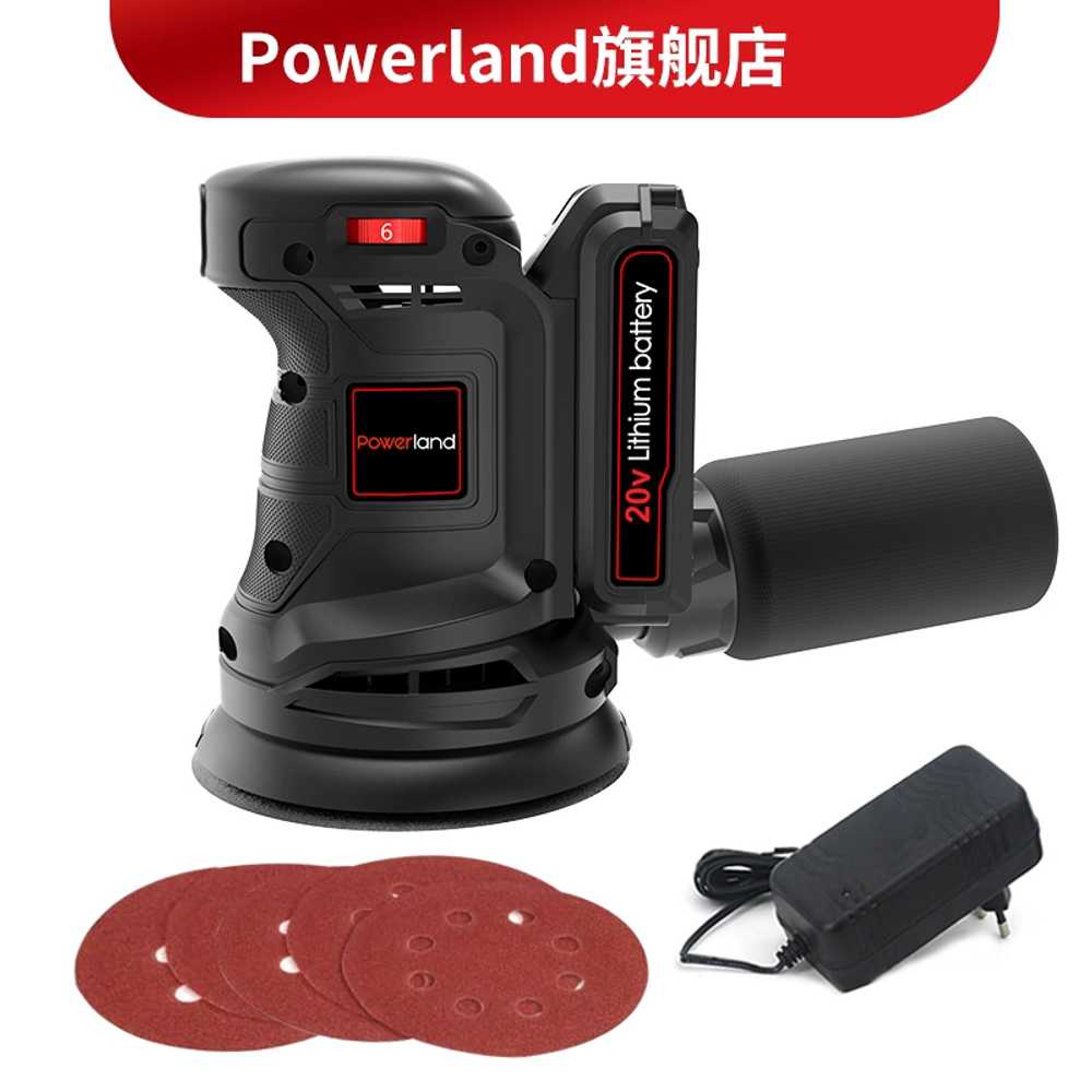 충전식 원형 샌딩기 무선 샌더 목재 목공 전동 사포 머신 - 상세 이미지 3