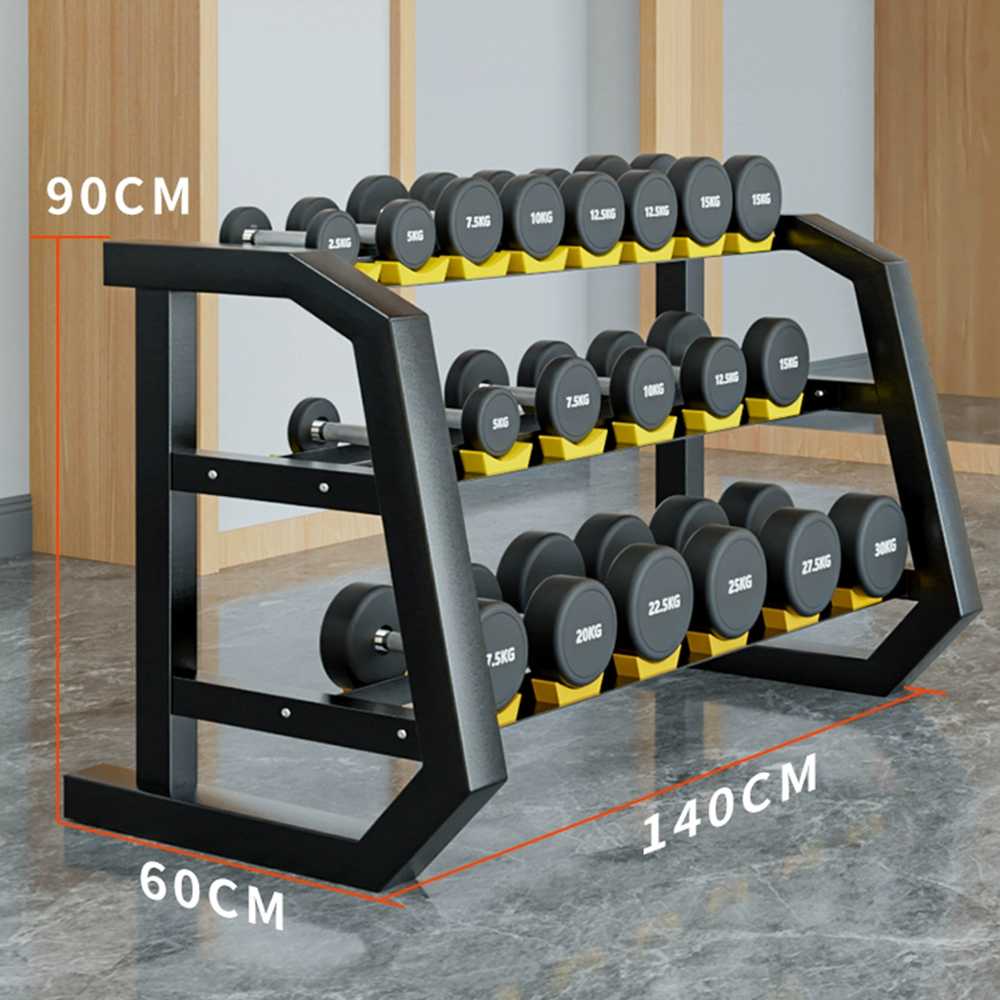덤벨거치대 아령 정리대 탑재 피트니스 헬스장 선반 2단 15KG - 상세 이미지 5