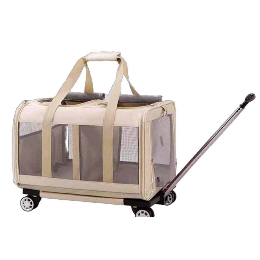 대형 고양이 트롤리 강아지 애견 반려동물 이동 카트 통풍형 - 상품 이미지