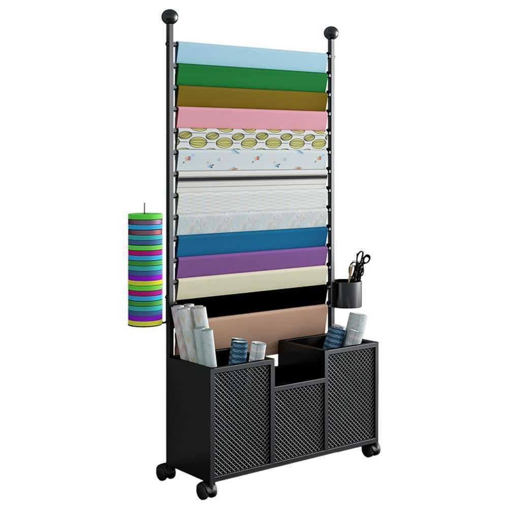 꽃집 포장지 거치대 철제 시트지 플라워리본 선반 70x27x170cm - 상품 이미지