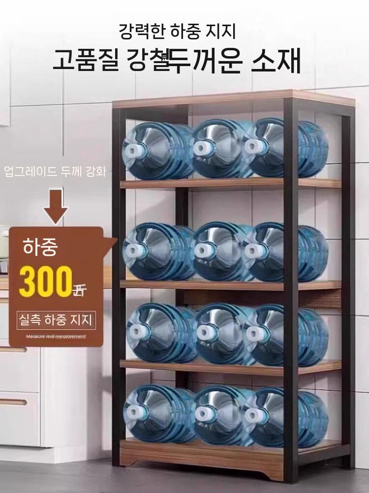 원목 수납선반 다용도 선반 팬트리 정리대 거실 조립식 4단 49X30X85cm - 상세 이미지 5