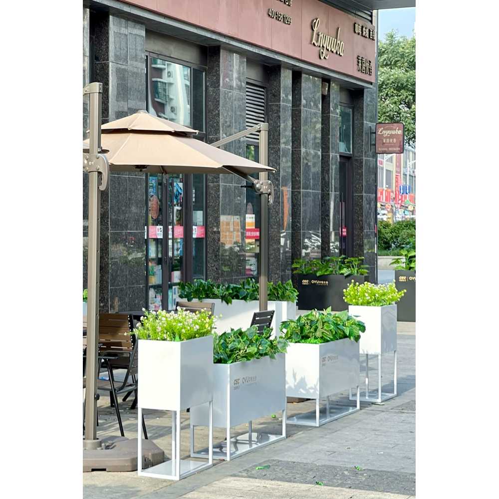 야외 철제 화분 직사각 식물 플랜트박스 카페 화단 80 - 상세 이미지 5
