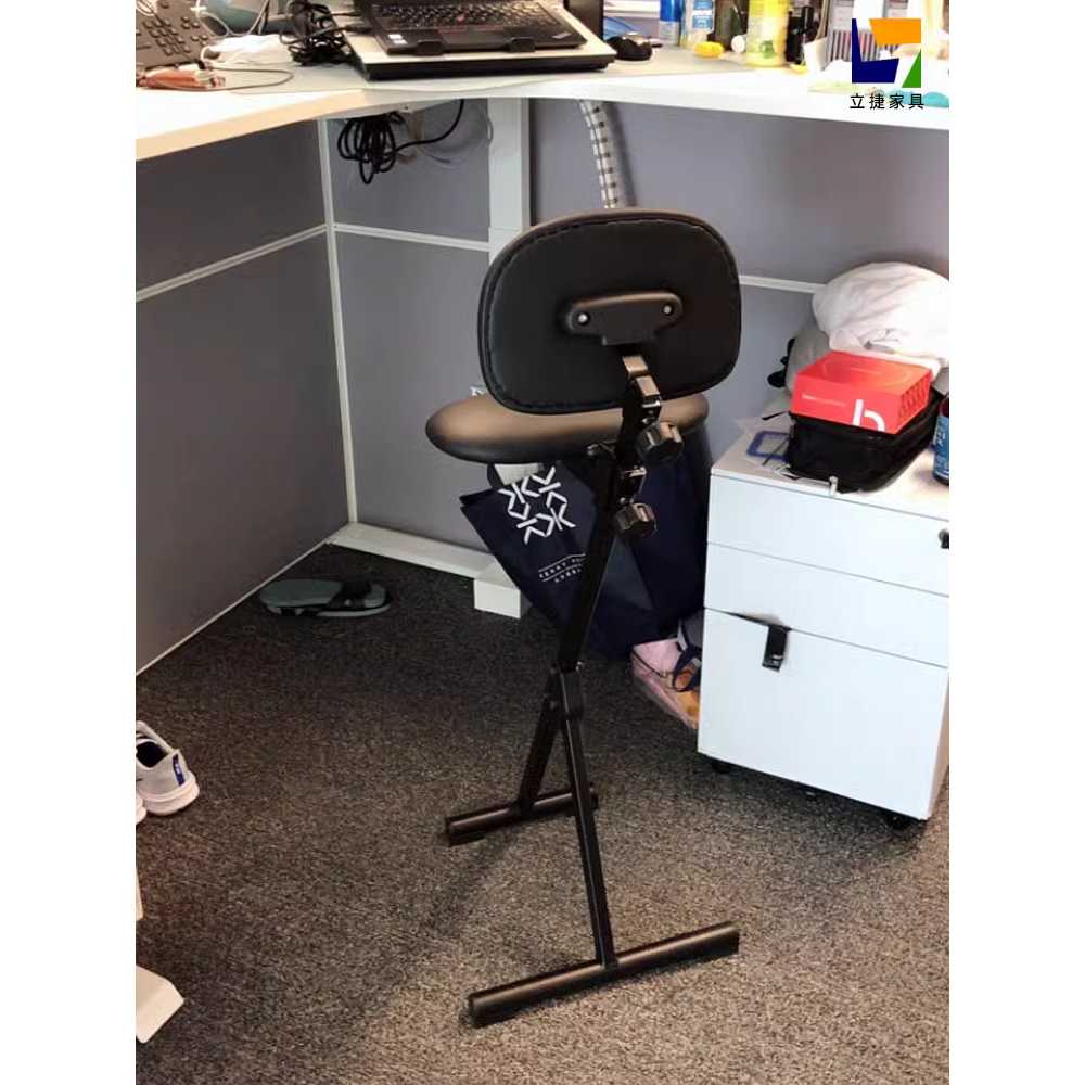 걸터 앉는 체어 실험실 공장 캐셔 스탠딩 보조 스툴 - 상세 이미지 3