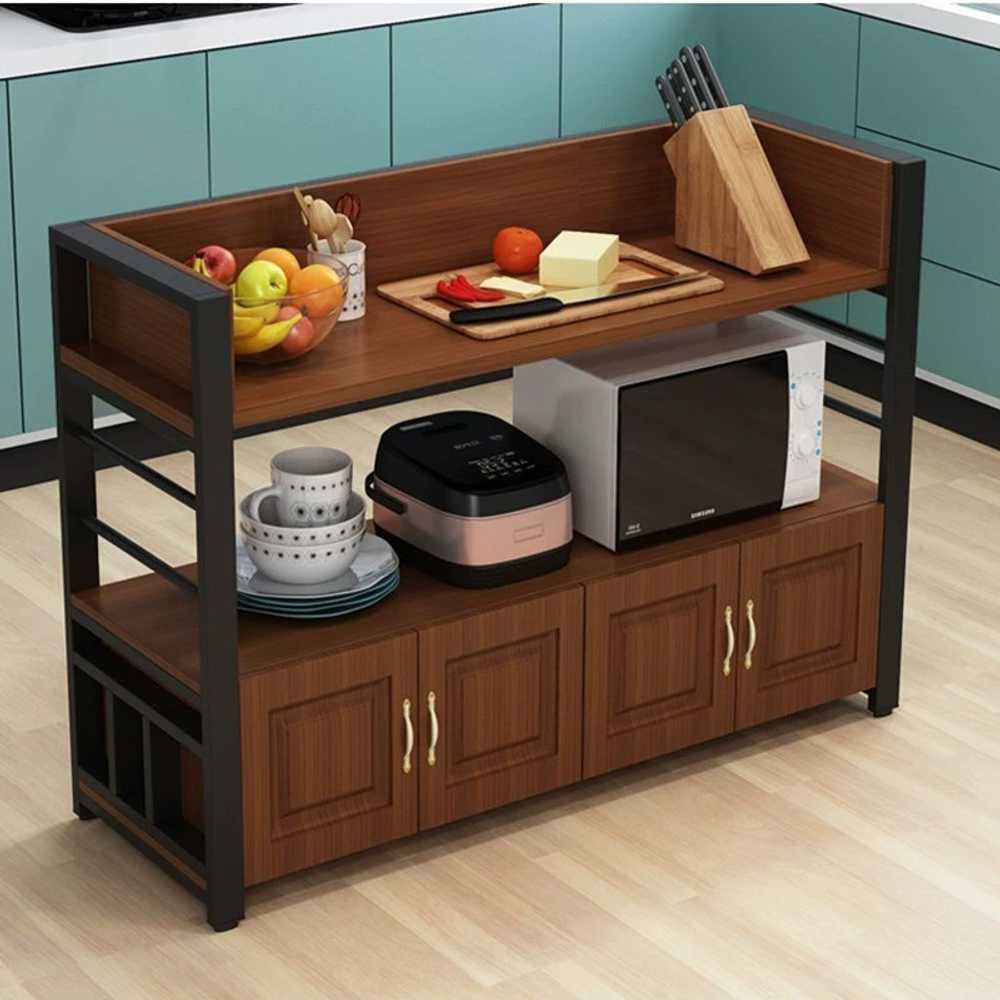 탕비실 수납장 전자렌지 소품 다과 거치대 보조주방 120x40x88 - 상세 이미지 2