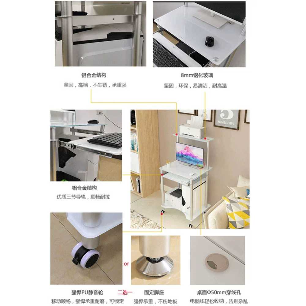 미니 컴퓨터 데스크 테이블 거실 게이밍 원룸 책상 이미지 6