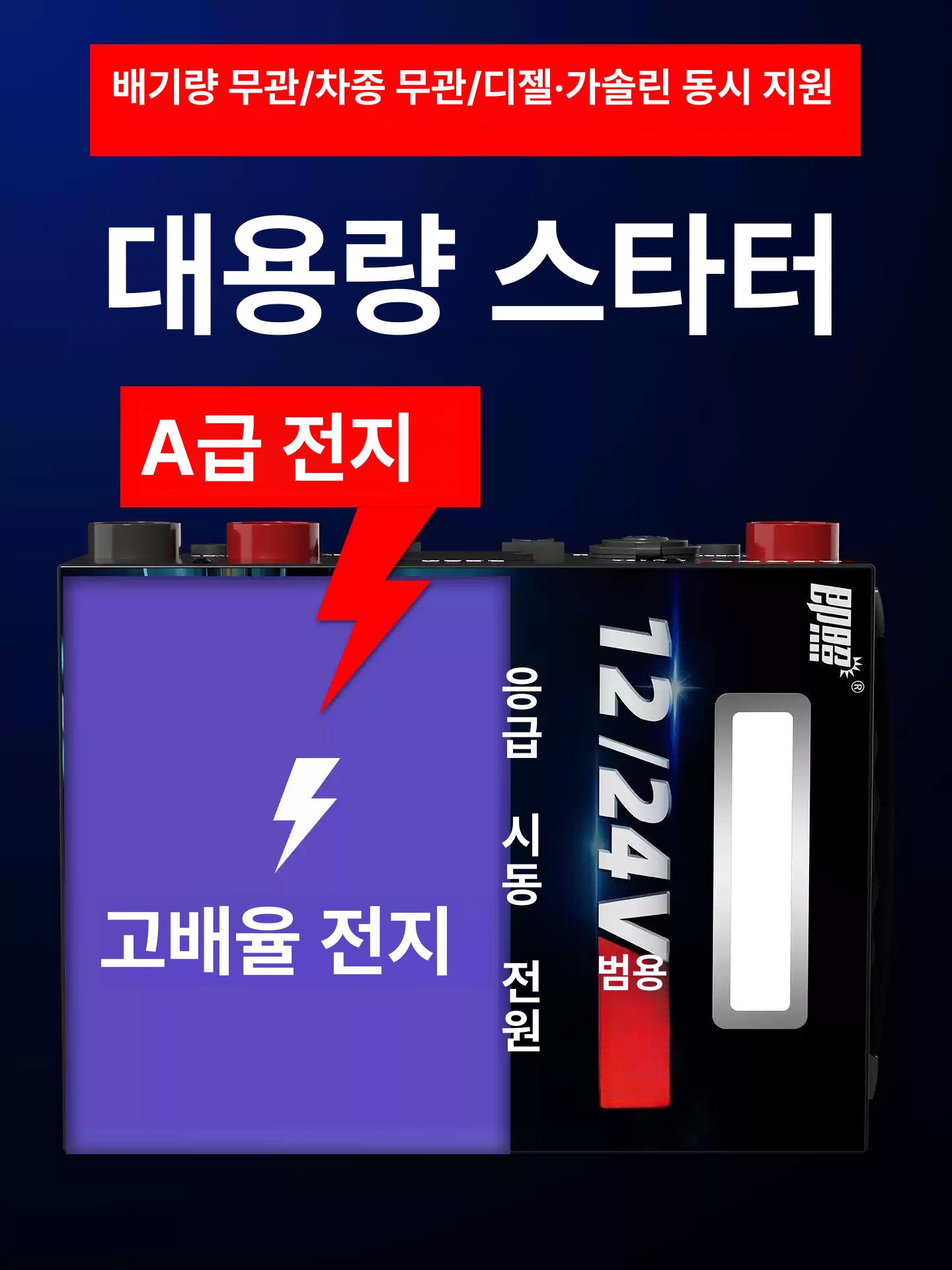 대형 트럭 자동차 응급 시동 보조 배터리 대용량 9000A 12V 24V 겸용 - 상세 이미지 4