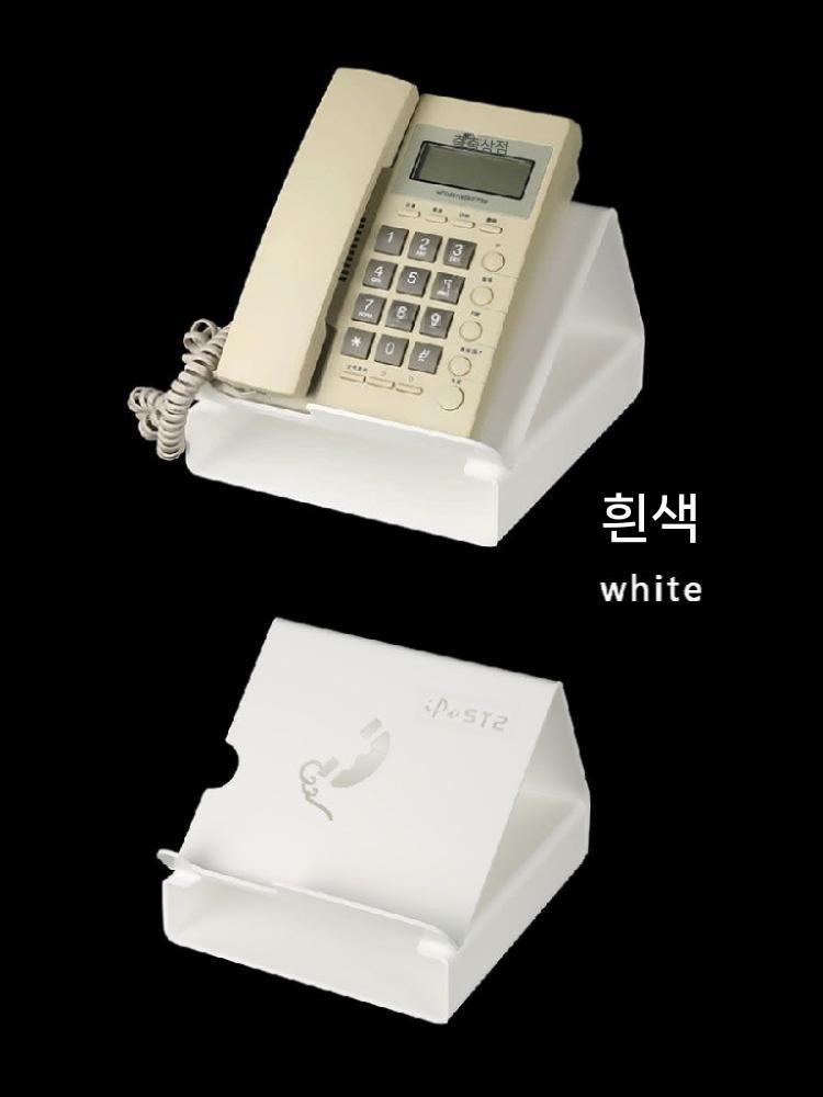 전화기 받침대 아크릴 투명 다이 선반 유선전화 사무실 투명 - 상세 이미지 3