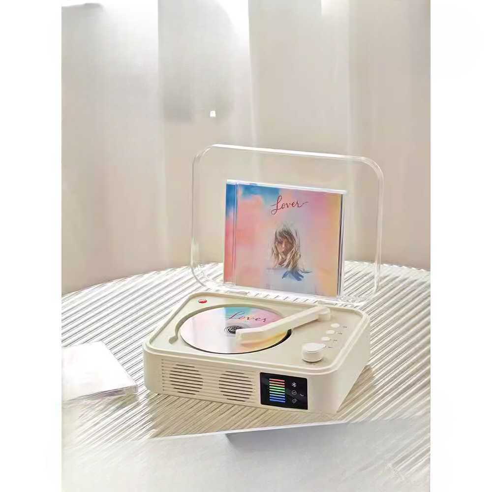 블루투스 CD플레이어 무선 씨디 턴테이블 웜화이트 - 상품 이미지