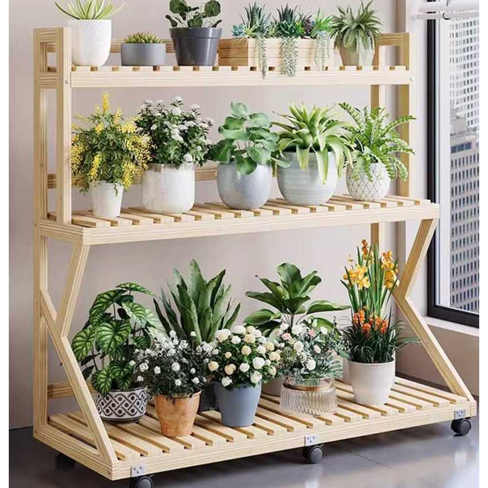 화분 선반 실내 발코니 전시 테이블 꽃집 식물 받침대 70cm - 상품 이미지