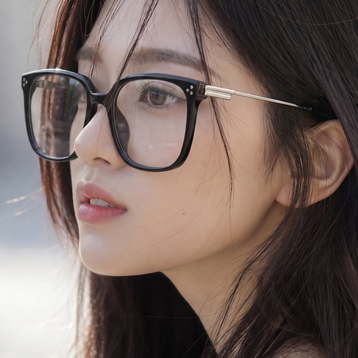 빅사이즈 뿔테안경 클래식 블루라이트 차단 안경테 남자 여자 대두 볼드 안경 - 상세 이미지 5