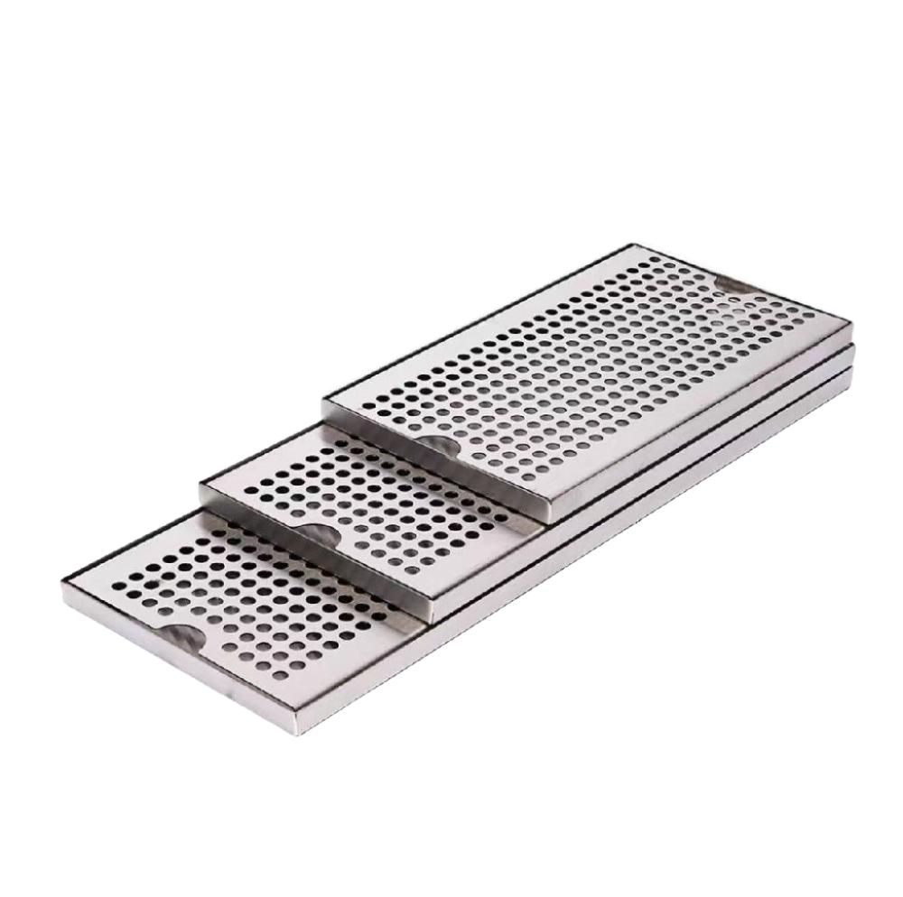 스텐 음료트레이 서빙트레이 생맥주 흘림방지 업소용 30x17.5x1.5cm - 상품 이미지