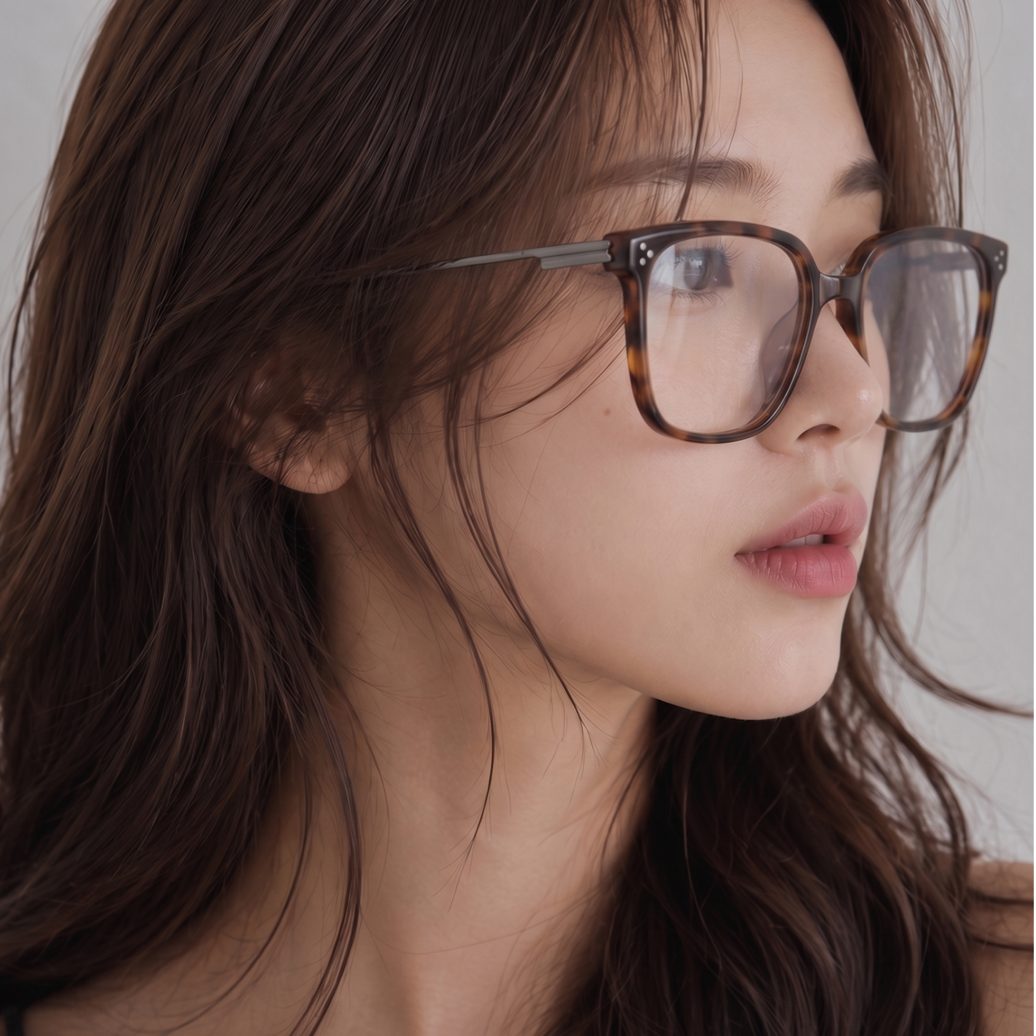 빅사이즈 뿔테안경 클래식 블루라이트 차단 안경테 남자 여자 대두 볼드 안경 이미지 7