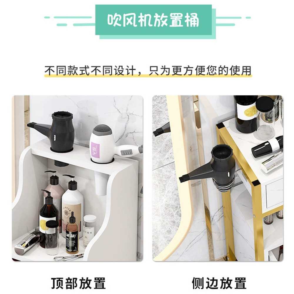 다용도수납장 이발소 미용실 서랍장 미용도구 정리함 1서랍 1문 - 상세 이미지 4