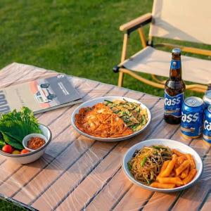 만듬 프리미엄 캠핑 야외식사 일회용 밴딩 테이블 커버 방수 식탁보 테이블... 솔직 후기 | 실제 배치 사진 포함 - 상품 이미지 2