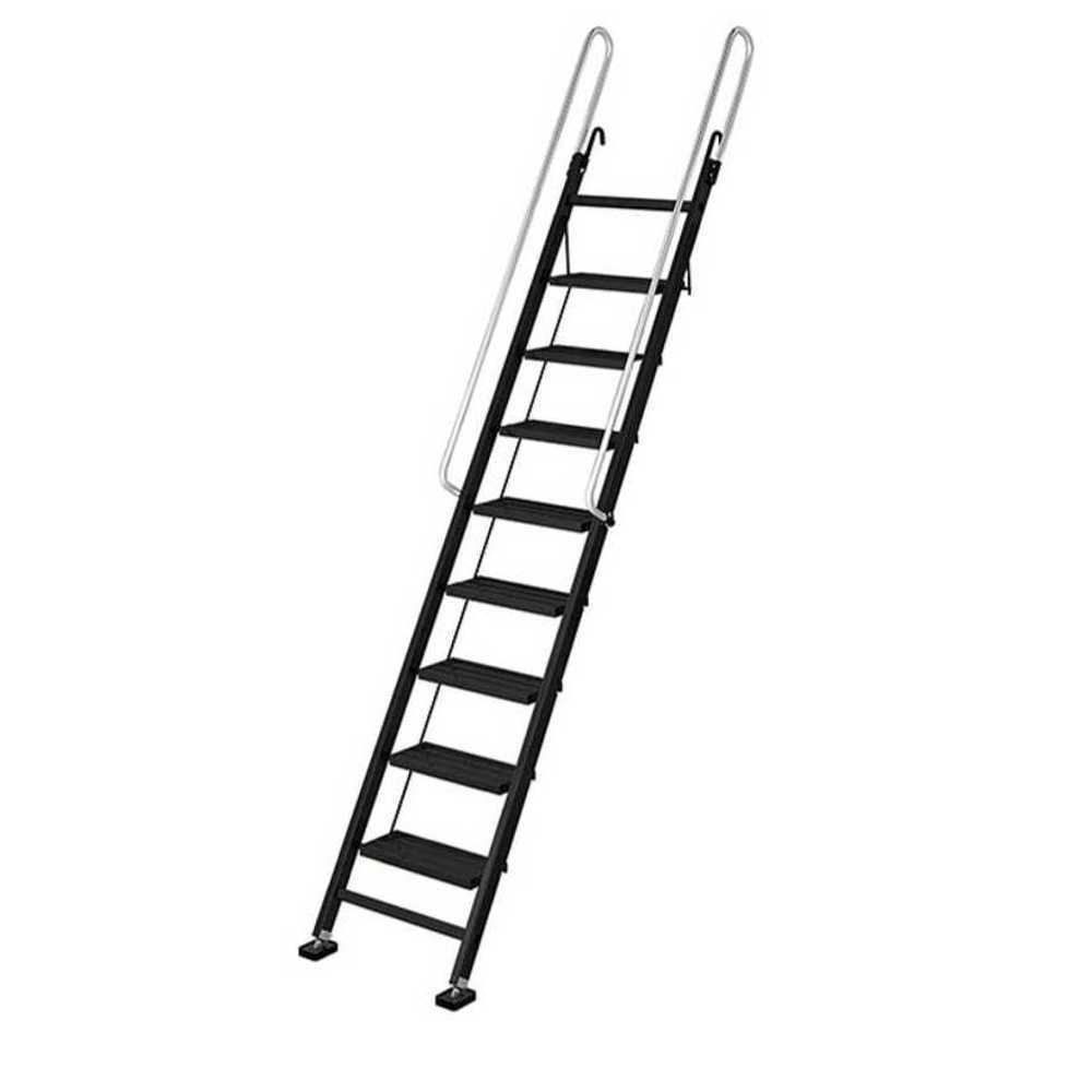 다락방사다리 복층 안전 난간 고리 계단 1.5-1.7m 6단알루미늄 - 상세 이미지 2