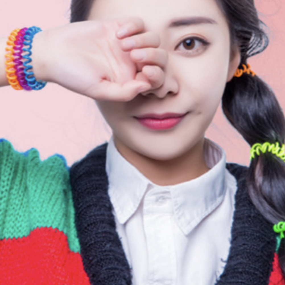 팔찌머리끈 스프링머리줄 여성 포인트머리끈 1P - 상품 이미지
