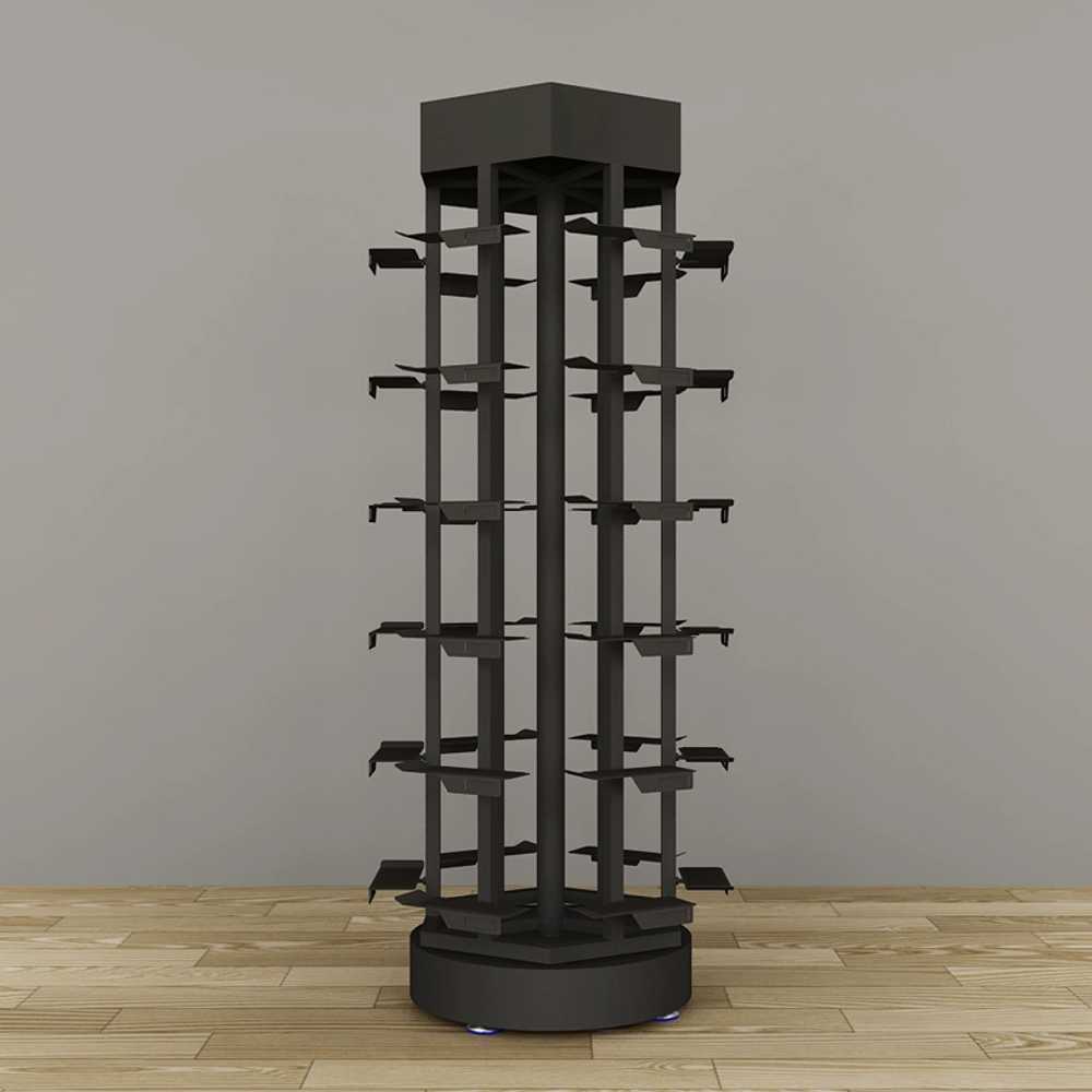 회전식 신발 진열대 가게 매장 운동화 수납 매대 모델A 65X155cm - 상품 이미지