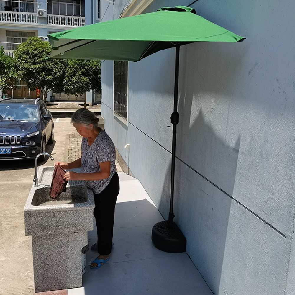 하프 벽 파라솔 베란다 테라스 업소용 그늘막 차양막 200x100cm 이미지 6